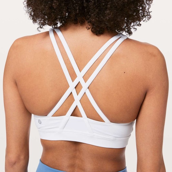 Lululemon Energy Bra *High Neck in White - 8 - Picture 2 of 4